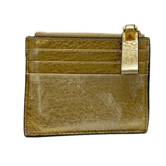 VALENTINOGARAVANI - Gold Leather Coin Case 115-081425 - Picture 2 of 8